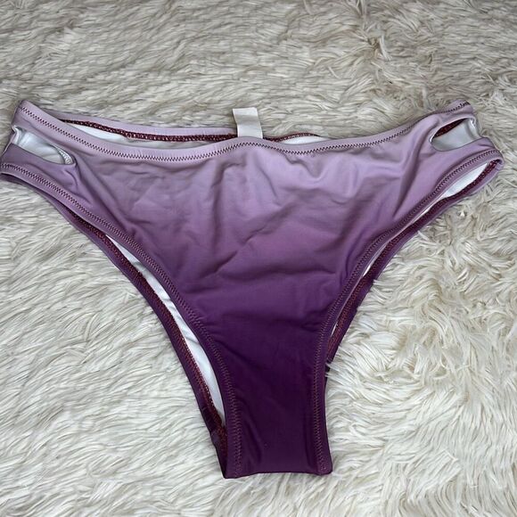 Pinkblush Lavender Ombre Keyhole Front Halter Two-Piece Bikini Set Nwt Large - Picture 8 of 14